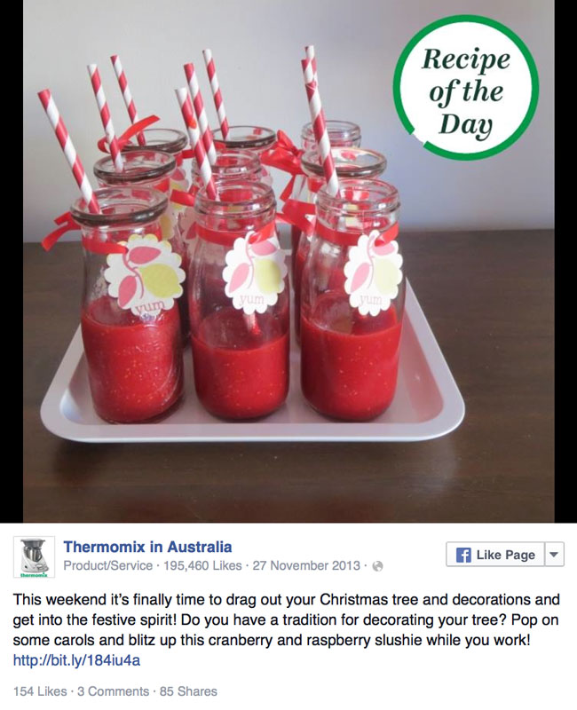 Thermomix Austria Facebook Holiday related Post