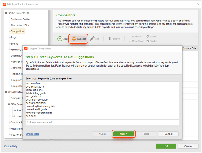 seo competitor rank tracker